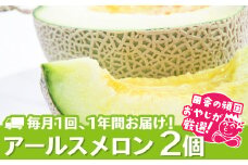【定期便】 アールスメロン 食べてみセット 2個入り 毎月1回 1年コース(全12回)