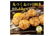 1本40g！合計約4000g！大人気の丸つくね串たっぷり100本セット（丸つくね串約40g×100本）
