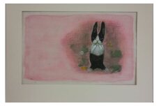 【 限定１点 】 「 USAGI・おいしいね 」 うさぎ ウサギ 絵画 アート アトリエ 飛動庵
