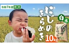 ＜ 新米 ＞ 令和7年産 茨城県産 白米 にじのきらめき 10kg 【2025年9月下旬より発送開始】 国産 茨城産 茨城県産米 つくばみらい市 精米 お米 こめ おこめ ごはん ご飯 白飯 ゴハン 生活応援 ふるさと おすすめ  ツヤツヤ もっちり ふっくら 甘み 柔らかい 大粒 粘り 美味しい おいしい おむすび お弁当 和食 お取り寄せ 防災 備蓄