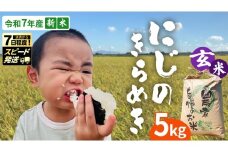 ＜ 新米 ＞ 令和7年産 茨城県産 玄米 にじのきらめき 5kg 【スピード発送対応！】 国産 茨城産 茨城県産米 つくばみらい市 精米 お米 こめ おこめ ごはん ご飯 白飯 ゴハン 生活応援 ふるさと おすすめ  ツヤツヤ もっちり ふっくら 甘み 柔らかい 大粒 粘り 美味しい おいしい おむすび お弁当 和食 お取り寄せ 防災 備蓄