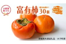 【お歳暮 熨斗付】 富有柿 30個 【12月より発送開始】 （茨城県共通返礼品 [柿]：大子町産） 田舎の頑固おやじが厳選！ 柿 富有柿 高糖度 ギフト ラッピング 御歳暮 甘い 美味しい