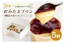 おみたまプリン3種詰合せ 5個入り カラメル＆ミルク＆栗 白箱 プリン カラメル ジュレ ミルク 栗 くり ぷりん スイーツ 高級 詰め合わせ ギフト 内祝い お取り寄せ 取り寄せ 平飼い卵 こだわり 濃厚 高級プリン 贈り物 プレゼント ご褒美 お返し 茨城県産
