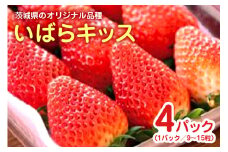 【3月末まで】 拓実の会こだわりいばらキッス 4パック 農家直送 いちご 茨城オリジナル品種 限定 イチゴ 苺 フルーツ 果物 くだもの 国産 茨城県産 減農薬 高糖度 甘い 濃厚 ジューシー スイーツ作り ケーキ作り お菓子作り  14-A