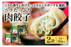 【数量限定】 ニラたっぷり肉餃子 2袋 肉餃子30個×2袋 60個 ぎょうざ ギョウザ 餃子 ニラ にら ローズポーク 豚肉 小美玉産 茨城県産 名産 冷凍 17-U