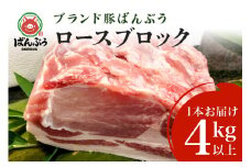 ブランド豚「ばんぶぅ」ロースブロック1本 ばんぶぅ 豚肉 ロース ブロック肉 真空パック 生姜焼き しょうが焼き 焼き肉 しゃぶしゃぶ 豚しゃぶ 焼肉 ぶた肉 ブタ肉 国産 茨城県産 ギフト プレゼント 冷蔵 高級部位 ブランド豚 42-B