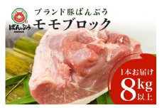 ブランド豚「ばんぶぅ」モモブロック1本（8kg以上）ばんぶぅ 豚肉 モモ もも肉 モモブロック ブロック肉 モモ肉 しゃぶしゃぶ 焼き肉 真空パック しゃぶしゃぶ肉 焼肉用 ぶた肉 ブタ肉 国産 茨城県産 ギフト プレゼント 冷蔵 高級部位 ブランド豚 42-H