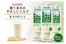 【お申込は1/29まで】カゴメ 畑うまれのやさしいミルク まろやかソイ 1000ml紙パック×６本入 カゴメ ミルク 牛乳 乳飲料 ソイ soy 豆乳 美容 健康 kagome KAGOME 贈り物 ギフト パック 紙パック イソフラボン まろやかソイ やさしいミルク 畑うまれ セット ４４－Ｅ