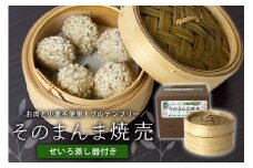 【最高級Bigれんこん珠美使用】冷凍そのまんま焼売（ビーガン認定品、グルテンフリー）蒸籠セット シュウマイ 焼売 れんこん シューマイ レンコン しゅうまい 蓮根 冷凍 蒸籠 セット 保存 おかず 惣菜 国産 ビーガン グルテンフリー 77-F