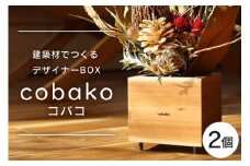 【コバコ】建築屋が本気で造る、建築材でつくるデザイナーBOX（2個） 数量限定 木 箱 ハコ はこ インテリア ポット 小物 鉢 建築 家具 79-D