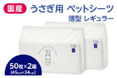539 うさぎ用 ペットシーツ 薄型 レギュラー 50枚 × 2個 計100枚