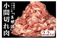 550 豚肉 小間切れ 2.2kg 550g × 4パック 小分け 切り落とし こま切れ コマ 茨城県 ブランド豚 美明豚 SPF豚 肉質 柔らか ジューシー 甘み