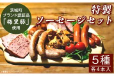 262【茨城町ブランド認証品「梅里豚」使用】特製ソーセージセット