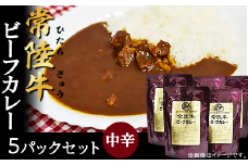 267常陸牛ビーフカレー5パックセット（中辛）