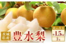 351 豊水梨 約1.5kg 3玉 4L以上 大玉 梨 なし 【先行予約 2025年 8月下旬ころより順次発送予定】