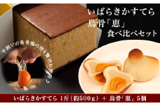 382烏骨「恵」5個&カステラ 約500g 人気 お菓子 食べ比べ