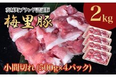 668 梅里豚 小間切れ 2kg(500g×4パック) 豚肉 国産 ブランド