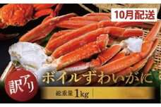 【数量限定】【2025年10月発送予定】訳あり ボイル ずわいがに 総重量 1kg (内容量 900g)規格外 不揃い 傷 足 訳アリ わけあり 脚折れ 2L～3L 大サイズ 弥七商店 かに弥 ずわい蟹 ズワイガニ かに カニ 蟹 カニ足 脚 ずわい 鍋 数量限定