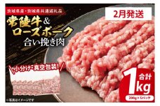 【発送時期が選べる・小分け・真空パック】 国産牛豚 合挽き肉 200g×5p (1kg) ( 茨城県共通返礼品・茨城県産 ) ブランド牛 ブランド豚 常陸牛 ローズポーク 茨城 国産 牛 牛肉 豚 豚肉 合挽肉 合い挽き肉 合いびき肉 挽き肉 挽肉 ひき肉 合挽ミンチ 合挽きミンチ ミンチ ハンバーグ 冷凍 発送時期が選べる 小分け 真空パック