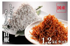 しらす 1kg ちりめん山椒 100g しらす佃煮 100g セット しらす干し 釜揚げしらす ちりめん山椒 しらす佃煮 国産 魚介類