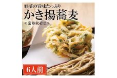 常陸秋そば 手打ち 生蕎麦 6人前 かき揚げ付 国産 生 そば 蕎麦 寿多庵