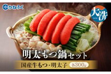 明太 もつ鍋 3～4人前 かねふく 明太子 築地 ふく竹 めんたいパーク 限定 鍋セット お手軽