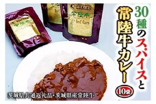 常陸牛 極上カレー 10人前 セット 30種のスパイス 超本格 レトルト食品 カレールー レトルトカレー カレー ( 茨城県共通返礼品・茨城県産 )