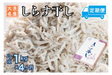 定期便 しらす干し (1kg×4か月) 天然 ふっくら 大洗 名産 しらす シラス 魚 さかな 魚介 離乳食