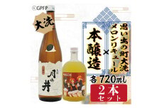 本醸造 720ml メロン リキュール ガルパン コラボ 720ml 2本 セット 月の井 大洗 日本酒 思い出の町 茨城 ガールズ＆パンツァー