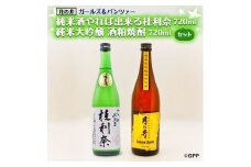 純米酒 やれば出来る桂利奈 720ml 純米大吟醸 酒粕 焼酎 720ml 2本 セット ガルパン コラボ 酒粕焼酎 月の井 大洗 地酒 日本酒 ガールズ＆パンツァー 茨城