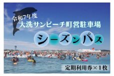 令和7年度 大洗 サンビーチ 町営駐車場 シーズンパス (定期利用券) ×1枚 海水浴 サーフィン 潮干狩り レジャー 茨城県 大洗町
