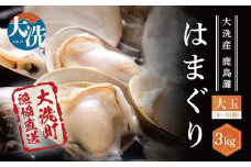 大洗産鹿島灘天然はまぐり 3㎏ 冷蔵 お吸い物 ハマグリ 蛤 貝 砂抜き処理 魚介類 大洗産 天然 はまぐり