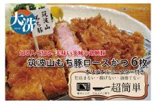 【楽ちん 冷凍とんかつ】知る人ぞ知る銘柄豚　筑波山もち豚ロースかつ×６　オリジナルコースター１枚付き 油調済み 個包装 おかず 惣菜 時短 簡単 クックファン
