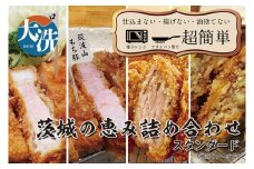 【楽ちん 冷凍とんかつ・牛かつ】悩む必要なし。いばらきの恵み詰合せスタンダード（ローズポークロースかつ×1、筑波山もち豚ロースかつ×1、筑波山もち豚ミルフィーユかつ×2、茨城メンチかつ×2）