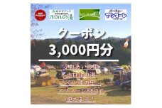 ＜城里町ホロルの湯、ふれあいの里、うぐいすの里、アツマーレBBQで使えるクーポン券＞3,000円分 (BF019)