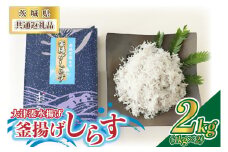 ＜茨城県共通返礼品＞大津港水揚げの釜揚げしらす2kg(1kg×2箱)(北茨城市) (BC004)