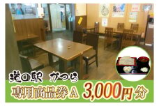 道の駅かつら専用商品券A　3,000円分(500円×6枚のセット) (AF007)