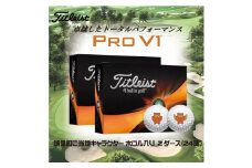 ゴルフボール　タイトリスト Pro V1　プロV1 ご当地キャラ　ホロル　イラスト入り　2ダース (BO014)