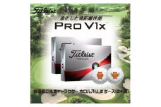 ゴルフボール　タイトリスト Pro V1x　プロV1x ご当地キャラ　ホロル　イラスト入り　2ダース (BO015)