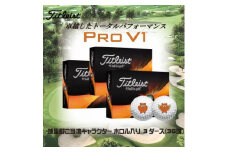 ゴルフボール　タイトリスト Pro V1　プロV1 ご当地キャラ　ホロル　イラスト入り　3ダース (BO017)