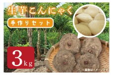 生芋こんにゃく手作りセット 【こんにゃく芋（みやままさり）3kg ・凝固剤・レシピ付き】｜こんにゃく こんにゃく芋 手作り 令和6年度 大子町産 刺身 蒟蒻 田舎(CL004)