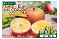 【数量限定/先行予約】樹上完熟の奥久慈りんご「こうとく」約3kg（10～18玉）【2025年10月下旬頃より順次発送予定】斉藤りんご園第2直売所｜茨城県 大子町 林檎 果物 フルーツ 旬 プレミアム(CG014)