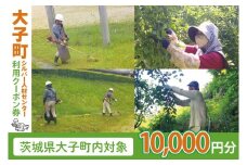 【大子町内限定】大子町シルバー人材センター　利用クーポン券　10,000円分｜利用券 チケット 補助 代行 庭 空き地 草刈り 除草 お墓 清掃 家 片付け 窓拭き 茨城県(CR002)