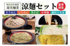 【夏季限定】創業明治35年蓮実麺業の涼麺セット【贈答 贈り物 包装 プレゼント 指定日 日時指定 熨斗 のし】（AW006）