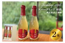 【お中元】スパークリング 林檎 375ml (箱入り)× 2本 セット 果汁50％ ふじりんご100％使用【贈答 贈り物 包装 プレゼント 指定日 日時指定 熨斗 のし】(BJ002)