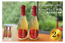 【お中元】【藤田観光りんご園】スパークリング 林檎 375ml (箱入り)× 2本 セット 果汁50％ ふじりんご100％使用【贈答 贈り物 包装 プレゼント 指定日 日時指定 熨斗 のし】(BJ002)
