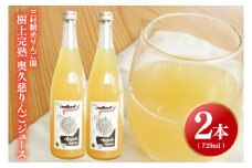 【三村観光りんご園】樹上完熟 奥久慈りんごジュース 720ml×2本セット（BX004）