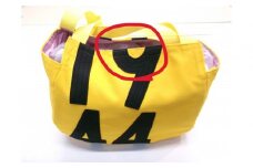 【競走馬調教用ゼッケン使用：ゼッケンバッグ】　トートバッグＬ【3-黄色ゼッケン×黒文字】