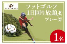 フットゴルフ1日回り放題プレー券（1名分）ゴルフとサッカーの融合　家族で楽しめる（66-01）