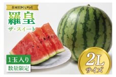 【先行予約 6月中旬から順次配送】すいか 羅皇 ザ・スイート 2L（1玉入り）【果物 甘い スイカ　西瓜 茨城県 阿見町産】(76-01)